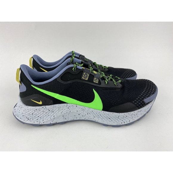 Nike Pegasus Trail 3 Black Green Men's Running Shoes Sneakers Strike DA8697 004 - Picture 7 of 12